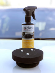 Glart 44HS Professional Car and Motorcycle Hand Polishing sponge, with hand grip, for Wax, Paintwork Cleaner, Clay bar, Polishes, Abrasives, Anthracite, 130x50 mm