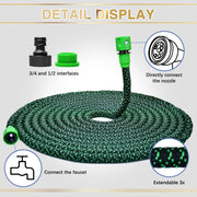 100ft Expandable Garden Hose Plus, Extra Long Hose Pipe 30m Extra Strength Without Spray Gun Nozzle, Magic Hose As Seen on TV Car Wash Hose, Hosepipes for Garden Easy to Use & Store (100ft)…