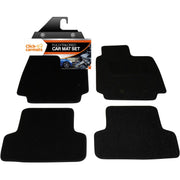 Fully Tailored Deluxe Car Mats to fit Renault Clio 2013-2019 - 4 Piece - Black Carpet - Black Trim - Heavy Duty Heel Pad - 20-3116