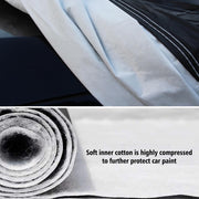 BEXITA Half Car Cover Outdoor Waterproof Car Front and Rear Windshield Cover Thickened Fabric with Cotton Lined Car Windscreen Snow Cover, Black