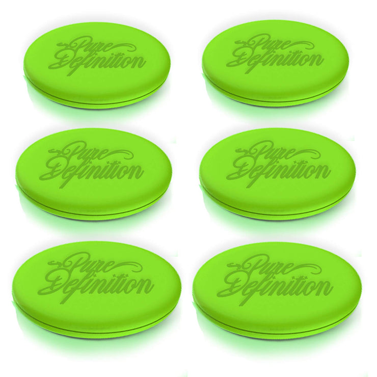 Pure Definition Green Foam Applicator Pads x 6 for car detailing Polishes and Waxes