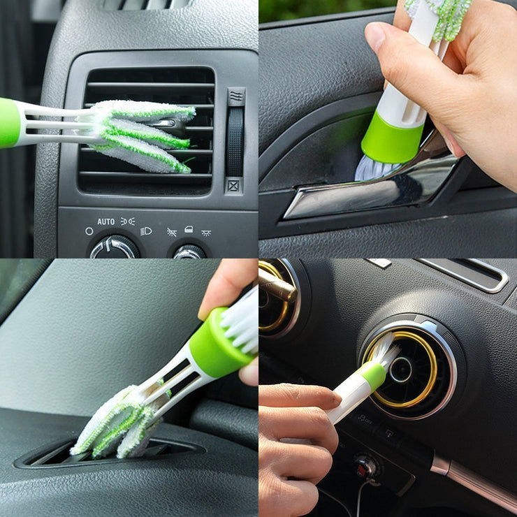 King of Sheen Vinyl Shine Car Dashboard Cleaner and Car interior Cleaner + Handy Vent Duster Brush, Effortlessly Enhance the Appearance of your Cars Interior, 500ml