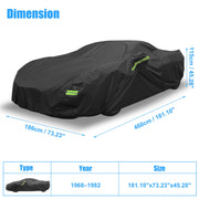 X AUTOHAUX Waterproof Car Cover for Chevrolet Corvette C4 C5 C6 C7 1984-2019