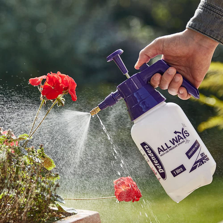 Defenders All Ways Multi-Use Pump Action Pressure Sprayer – 1 L, Adjustable for Home & Garden Use - Indoor Plants, Cleaning, Outdoor, Garden, Fertilisers, Pesticides & Weed Killers