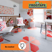 Frog Tape Orange Gloss & Satin Painters Masking Tape 24mm x 41.1m, Indoor Painting and Decorating For Sharp Lines and No Paint Bleed