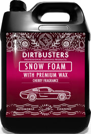 Dirtbusters Snow Foam Car Shampoo And Wax, Powerful Thick Foam Pre Wash Car Cleaner,Suitable For Cleaning All Vehicle Exteriors, Cherry (5L)