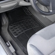 Xtremeauto 4 Piece Rubber Car Mats Set - Front & Rear Car Mats Universal Heavy Duty All Weather Waterproof Car Floor Mats For Cars, SUV, Truck & Van, Car Mats Rubber Universal