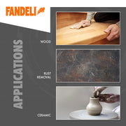 Fandeli | Multi-Purpose Sanding Paper | Assorted Grits (80,120,220) | 50 Sheets of 23 x 28 cm | Perfect for Sanding Metal and Sanding Wood | Hand Sanding | Orbital Sanders