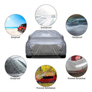 BALLSHOP Full Car Cover Waterproof Most Weather for Automobiles, Outdoor Rain UV Protection Sun Scratch Resistant Windproof Universal Cover Fit for Sedan(Large,480x175x120)