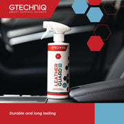 Gtechniq Leather Protector. L1 Leather Guard for Cars, Car Interior Protects Leather Seats from Abrasion and Stains. UV Resistant Lasts up to 12 Months - 500ml