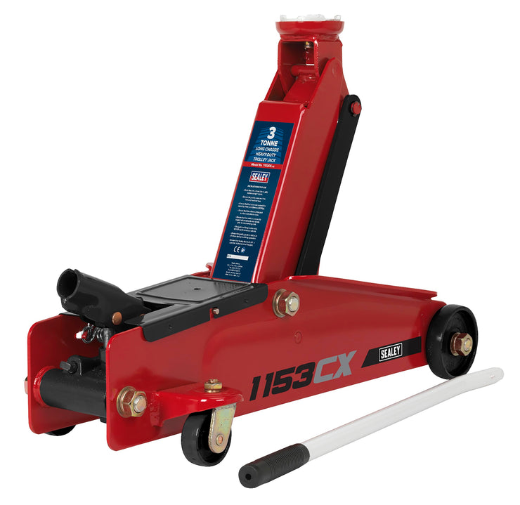 Sealey 1153Cx Trolley Jack 3Tonne Long Chassis Heavy-Duty