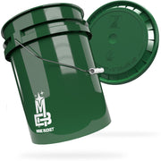 MAGIC BUCKET Wash Bucket Set for Car Hand Wash Dark Green with Matching Bucket Lid 5 US Gallons Approx. 20 Litres Compatible with Grit Guard, Detail Guardz Dirt Lock, Chemical Guys Dirt Trap