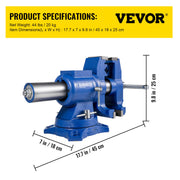 BestEquip Multipurpose Vise 6-Inch Bench Vise 360-Degree Rotation Clamp on Vise with Swivel Base and Head Heavy Duty Multi-Jaw Vise for Clamping Fixing Equipment Home or Industrial Use