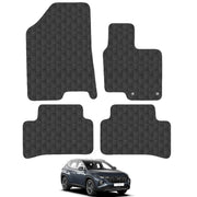 Car Mats for Hyundai Tucson Hybrid 2021 Onwards Tailored Fit Rubber Floor Mat Set Accessory Black Custom Fitted 4 Pieces with Clips - Anti-Slip Backing, Heavy Duty & Waterproof