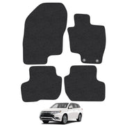 Car Mats for Mitsubishi Outlander PHEV (2014-2021) Tailored Fit Carpet Floor Mat Set Accessory Black Custom Fitted 4 Pieces with Clips - Anti-Slip Backing & Black Trim Edging