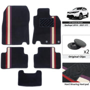 Crokomat Car Mats Fit Nissan Qashqai 2014-2021 J11 Tailored Deluxe Car Floor Mats Velour Carpet with Rubber Back Set of 5 Pieces Accessories For 2015 2016 2017 2018 2019 2020 2021