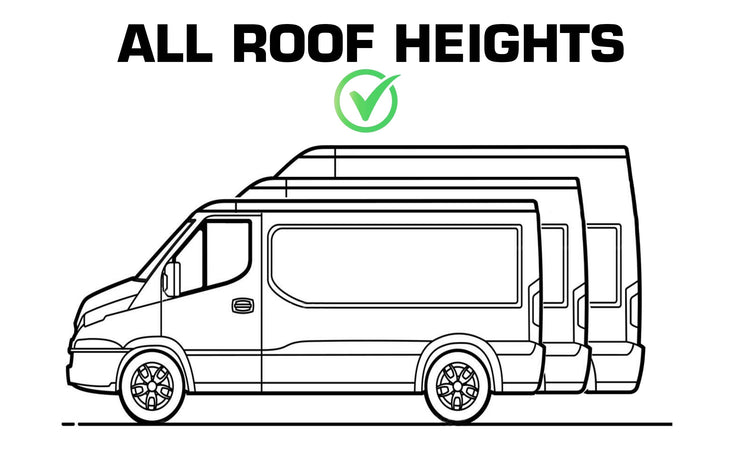 TITAN WorkReady Van Roof Rack 4 Bars - Compatible Fittings to fit a RENAULT MASTER Mk2 (2010 onward) - With Rear Roller kit