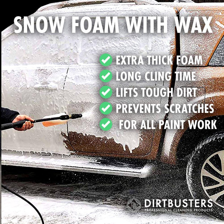 Dirtbusters Snow Foam Car Shampoo And Wax, Powerful Thick Foam Pre Wash Car Cleaner,Suitable For Cleaning All Vehicle Exteriors, Cherry (5L)