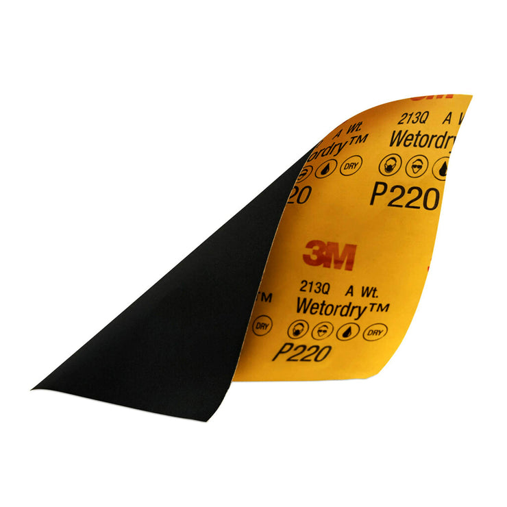 3M Wetordry Sandpaper, 32043, 220 Grit, 9 in x 11 in, 5 Sheets Per Pack