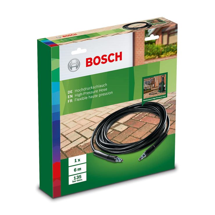 Bosch Home and Garden High Pressure Hose - (6m) Aquatak High Pressure Washer Accessory F016800360 Black