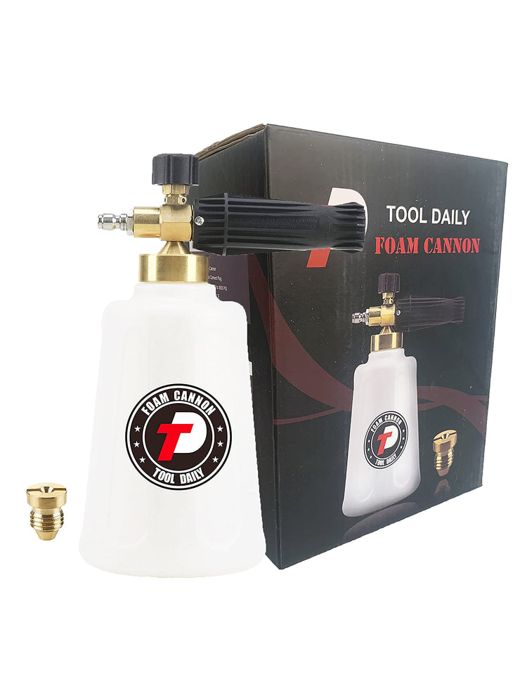 Tool Daily Foam Cannon, Adjustable Snow Foam Lance for Pressure Washer, Foam Blaster for Car Washing, Additional Orifice Nozzle 1.1mm, 1/4"