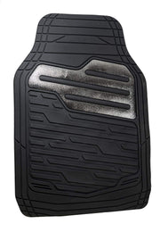 UKB4C Rubber Floor Mats Set - Heavy Duty with Shiny Carbon Effect Heel Pad for Van Car SUV