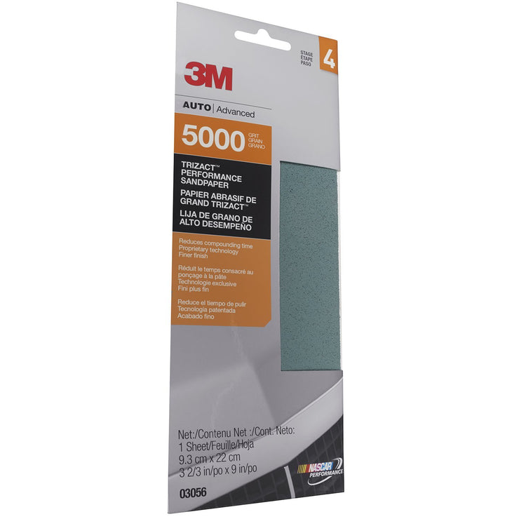 3M Trizact Performance Sandpaper, 03056, 5000, 3 2/3 in x 9 in