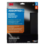 3M Wetordry 9-in x 11-in Sandpaper Sheet with Assorted Grit Sizes, White (03021)