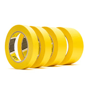 48mm x 50 Metre Q1 Painters Yellow Masking Tape Roll Painting & Decorating Premium masking for Car Body Spray Sharp Lines & No Paint Bleed with a rubber-base adhesive & 110°C Temperature Resistance