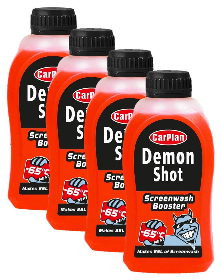 CarPlan Demon Shot Screenwash Booster, 500ml (Pack of 4)