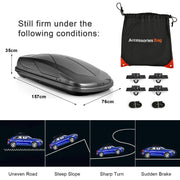 TANGZON Car Roof Box, 400L Extra-Large Car Top Roofbox with Dual Side Opening, Waterproof Hard Rooftop Cargo Carrier Storage Box for Tents Bags Luggage, Fits Most Cars (Grey)