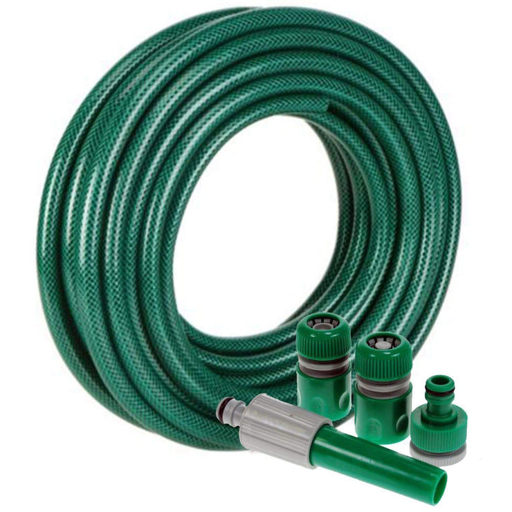 MantraRaj Reinforced Flexible Pressure Washer PVC Hose Pipe Watering Spray Gardening Gun Hosepipe Reel Plants for Home, Garden, Patio & Car Cleaning Outdoor (100FT)