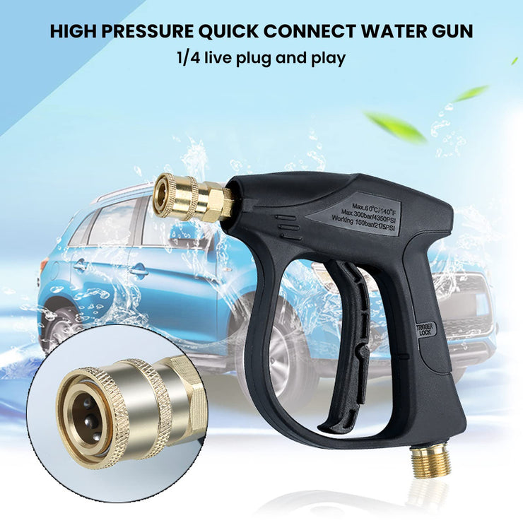 High Pressure Washer Gun Handle with 5 Water Nozzle, 1/4" Quick Release Car Washer Gunpressure Washer Gun Compatible with Karcher, Cleaner Gun Car Wash Water Gun for Car Cleaning