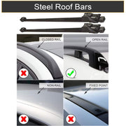 Shield Autocare Steel Roof Bars Universal Lockable Anti Theft Car Roof Bars For Cars With Raised Running Rails Locking Roof Bar with 2 keys