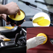 INSPUTOL 12Pcs Car Polishing Pads Polish Soft Foam Applicator Pads Practical Car Polishing Sponge Wax Applicator Sponge for Clean Car Vehicle Auto Glass (Yellow)