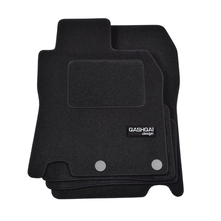 Logo Tailored Black floor Car Mats for Qashqai J11 2014-2021 4pcs