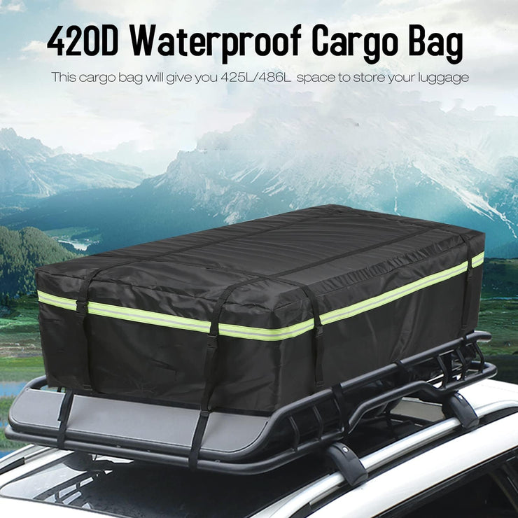 Car Roof Bag Car Roof Box Car Roof luggage Bag with Night Reflective Strip Universal Luggage Bag Storage Cube Bag for Travel Camping