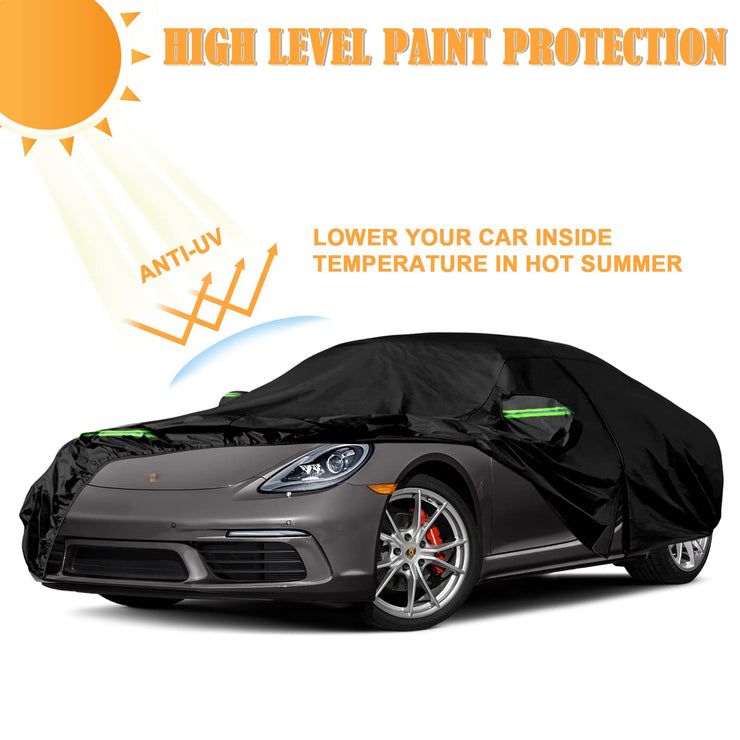 Waterproof Car Cover Compatible with 718 Boxster/Cayman 986/987/981/982 Base/S/T/GTS 4.0/GT4/GT4 RS 1996-2022, All-Weather Car Covers with Zip