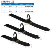 Trilancer Hook-and-Loop Storage Straps with Triangular Buckle to Hang on Walls for Cables, Wires, Rope, Hoses, Organization for Home, Garage or Workshop（2*S，2*M，2*L）