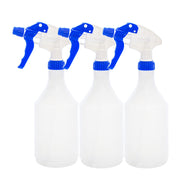 Clay Roberts Water Spray Bottles, Mist and Jet Settings, Pack of 3, Blue, 750ml Capacity with Measuring Gauge, Trigger Spray for Cleaning, Gardening, Home & Work Use