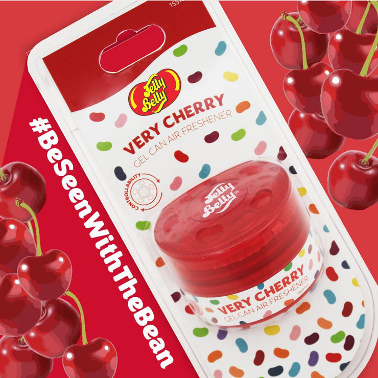 Jelly Belly Car Air Freshener - Very Cherry Gel Can Car Freshener. Car Scent Lasts Up To 30 Days, Air Freshener Car, Home or Office. Genuine Jelly Belly Car Air Fresheners for Women, Men and Kids