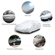 Amazon Basics Silver Weatherproof Car Cover - 150D Oxford, Sedans up to 480 cm