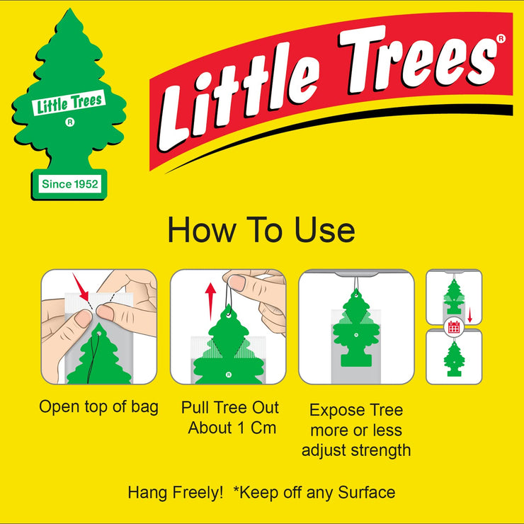 Little Trees Car Air Freshener | Hanging Paper Tree for Home or Car | Sliced | 6 Pack