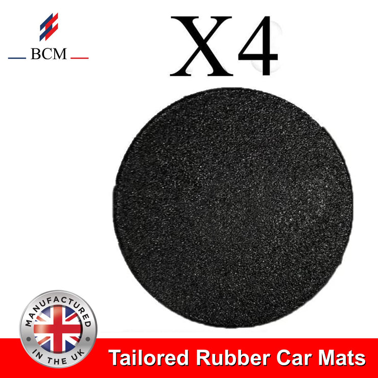 BCM - Tailored Rubber Car Floor Mats Focus March 2015-2018- HEAVY DUTY 3mm Rubber Mat - Anti Slip Mat - Waterproof, Non Slip Car Floor Mat, Fitted with Clips - 4 Piece Rubber Floor Mat Set