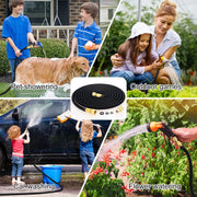 Expandable Garden Hose,Water Hosepipe Retractable Flexible Never Kink Hose Pipe for Pet & Car Washing, Cleaning, Watering Lawn and Garden(Reaching 50FT After Expansion)