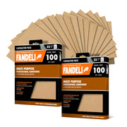 Fandeli - Multi-Purpose Sandpaper | 100 Grit | Sheets of 9'' x 11'' | Ideal for Sanding Metal, Untreated Wood and Painted Surfaces. (50, 100 Grit)