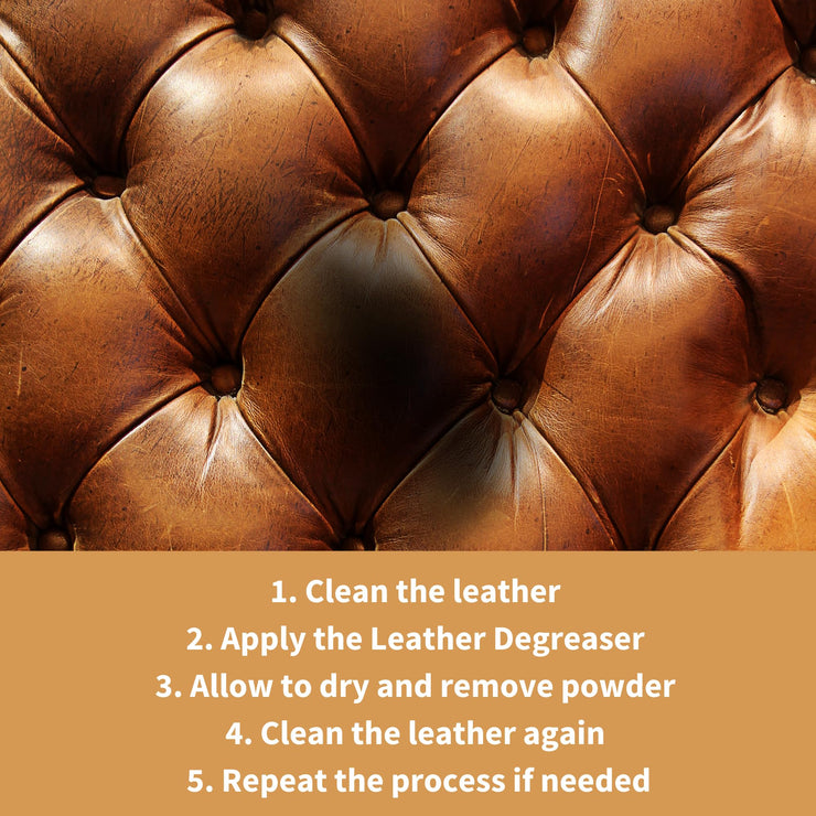 Leather Degreaser 250ml - A Thick Paste Used to Extract Grease & Oil - Including Food Spills - From Leather Furniture, Car Seats, Clothing etc.