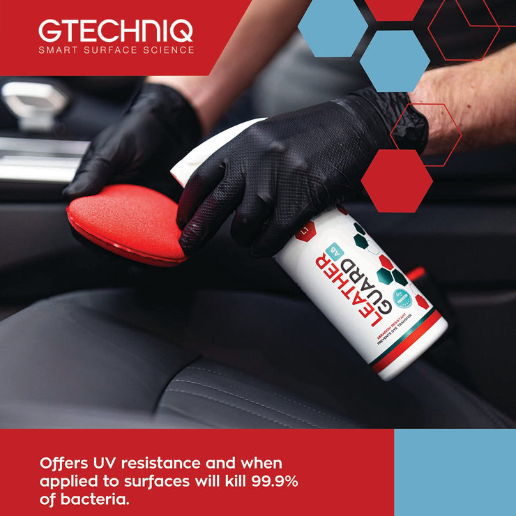 Gtechniq Leather Protector. L1 Leather Guard for Cars, Car Interior Protects Leather Seats from Abrasion and Stains. UV Resistant Lasts up to 12 Months - 500ml