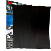 3M Wetordry Sandpaper, 03024, Assorted Grits, 3 2/3 in x 9 in, 5 Sheets Per Pack