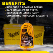 Meguiar's G7164EU Gold Class Car Wash Shampoo & Conditioner 1.89L Biodegradable Formula, 1800 ml